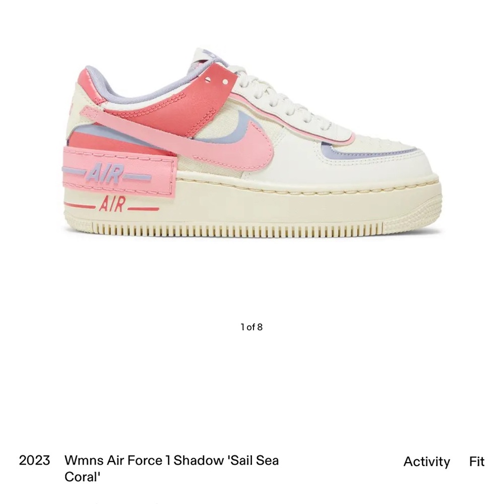 Nike Women’s Air Force 1 Shadow Sail Sea Coral 8.5